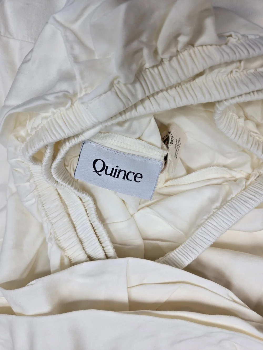NWOT QUINCE Luxury Organic Sateen Sheet Set Queen Ivory 8627